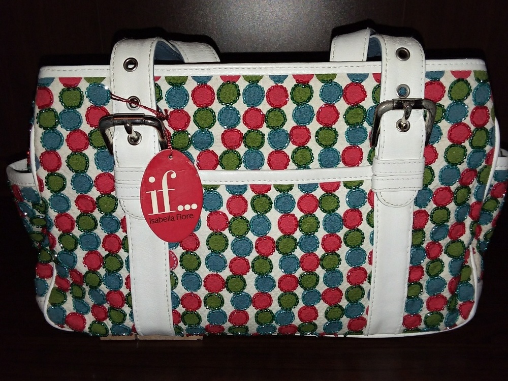 Isabella Fiore Medium Dash & Dots 'Natalie' Tote